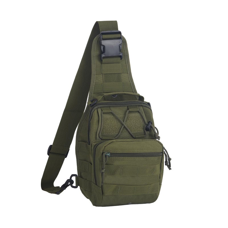 FAMI Outdoor Tactical Bag Backpack, Military Sport Bag Pack Sling Shoulder Backpack Tactical Satchel for Every Day Carry (Army Green) - Image 1